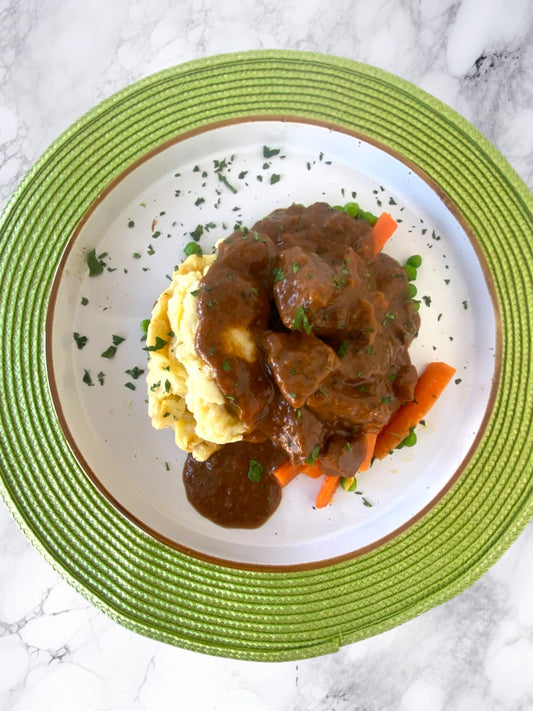 Ternera a la borgoñona