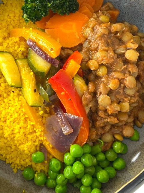 Tajine de lentejas marroquí