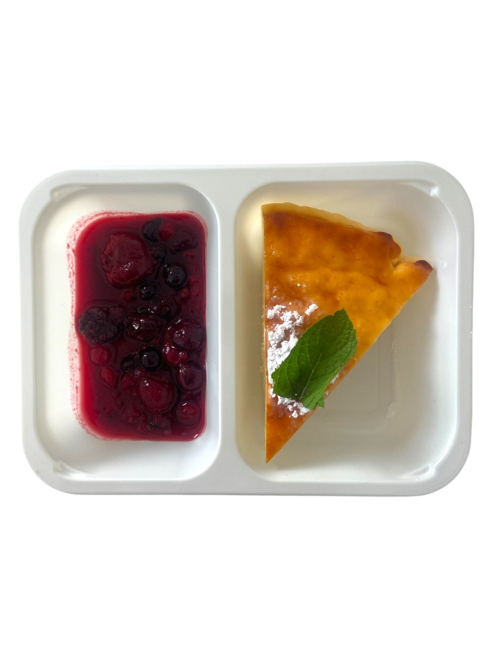 High-Protein Greek Yogurt Cheesecake with Red Mixed Fruit