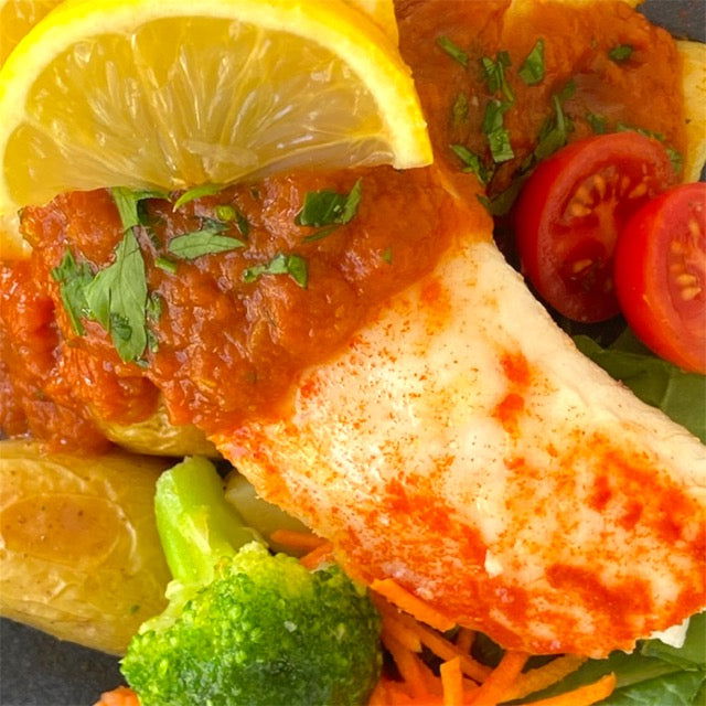 Spanish Hake with Crispy Baby Potatoes - Dindins