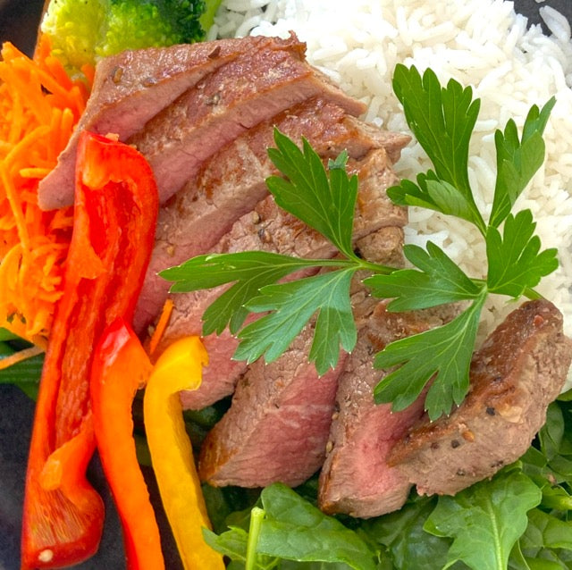 Steak with Basmati Rice & Vegetables