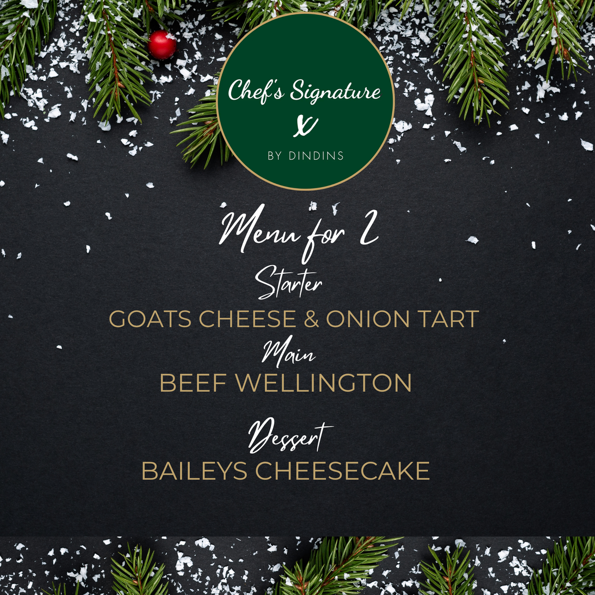 Meal for 2 - Chefs Signature Christmas Menu 1