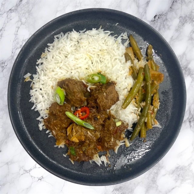 Beef Rendang with Rice - Dindins