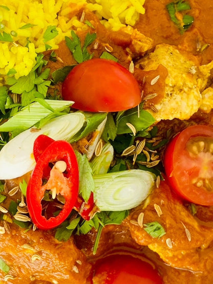 Chicken Madras with Pilau Rice - Dindins