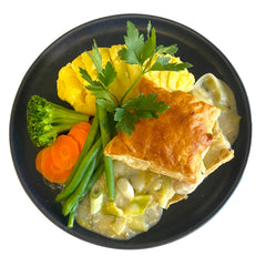Chicken Pie with Mash & Vegetables