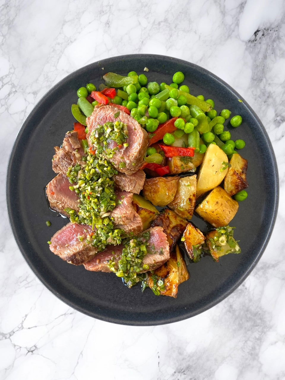 Chimichurri Steak with Crispy Potatoes - Dindins