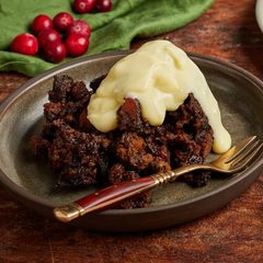 Kerstpudding met vla