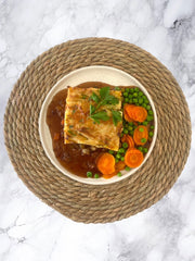 Cottage Pie with Creamy Mash and Garden Peas