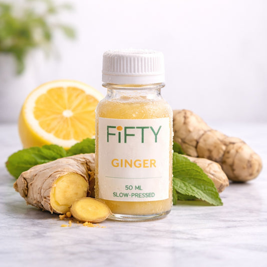 FIFTY - Ginger Shot - Fresh Ginger, Lemon & Honey