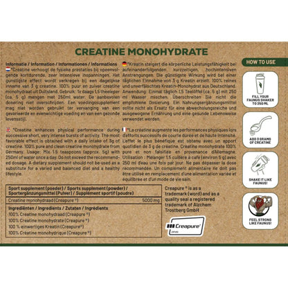 Faunus Creatine Monohydrate – Creapure® - Pure Creatine Powder