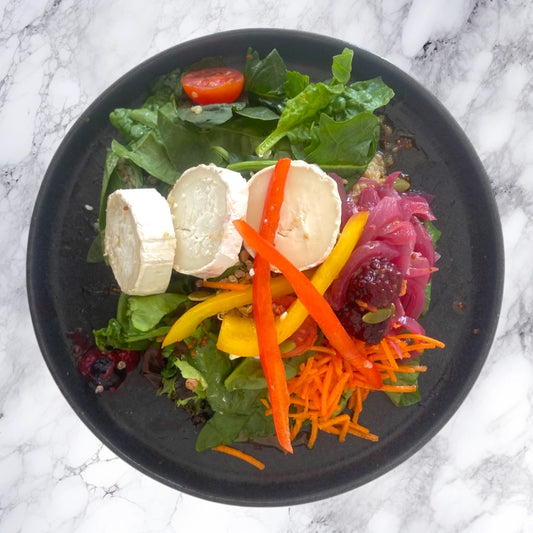 Ensalada de queso de cabra