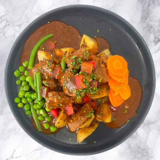 Hungarian Style Beef Goulash with Baby Potatoes - Dindins