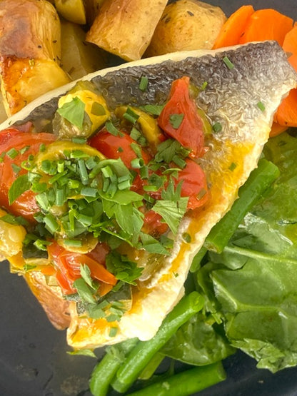Mediterranean Sea Bream with Roasted Baby Potatoes