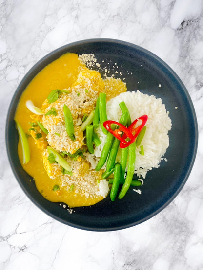 Pollo al curry rojo tailandés
