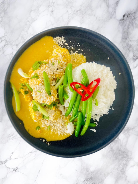 Pollo al curry rojo tailandés