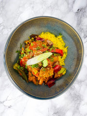 Cordero Balti con Arroz Pilau