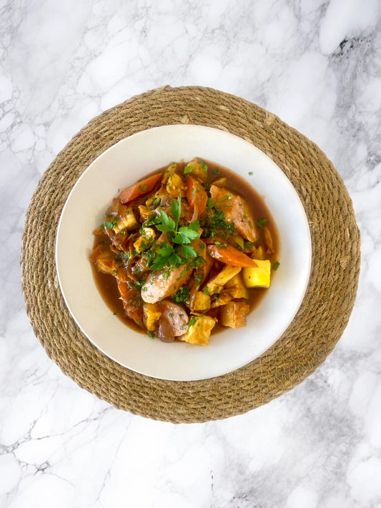 Cazuela de salchichas