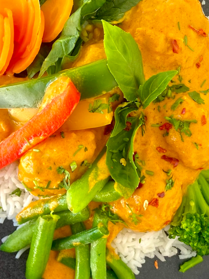 Thai Chicken Meatballs with Rice - Dindins