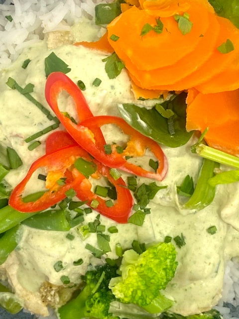 Thai Green Chicken Curry With Jasmine Rice - Dindins