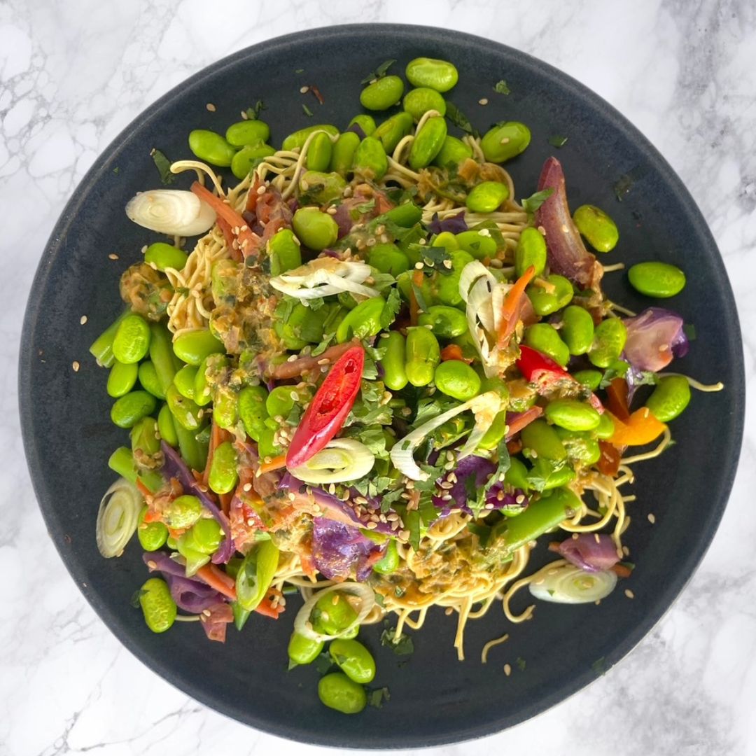 Thai Edamame Bean Stir-Fry