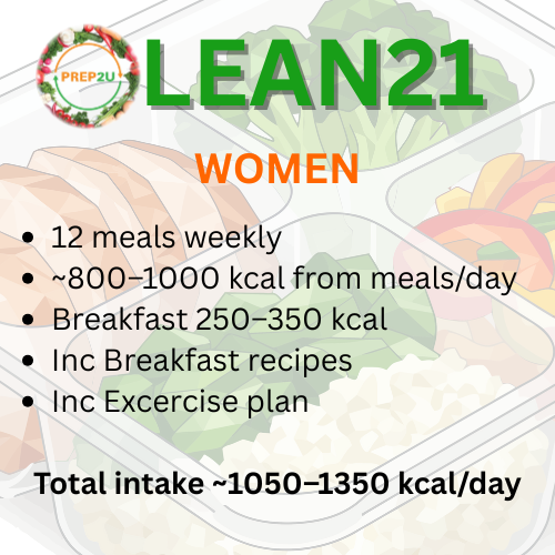 LEAN21 - FEMALE - 21-Day Meal & Light Exercise Program