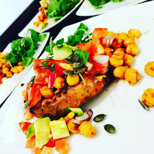 Mediterranean Chickpea with Sweet potato &  Feta Cheese
