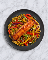 Teriyaki Salmon with Noodle Stir Fry